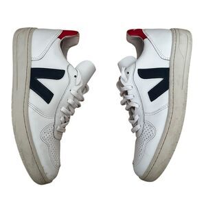Veja Campo V-12 Casual Sneakers Size 8 White Blue Red